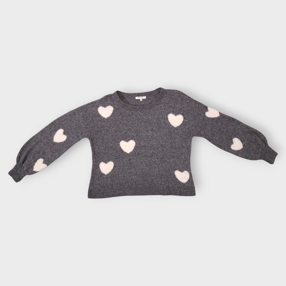 Madewell Heart Dot Balloon-Sleeve Pullover Alpaca Wool Sweater Womens Size XXS - Picture 4 of 13